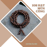 Chuyện của Mộc - Vòng tay mun công đen chuỗi tràng 108 hạt, vân gỗ đẹp, vòng tay gỗ