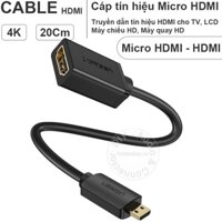 Chuyển đổi micro HDMI sang HDMI hỗ trợ 4K 1080P Ugreen 20134 20Cm dùng cho Camera Go pro TV Máy chiếu