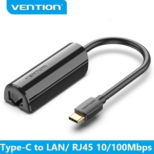 Chuyển đổi Type C to RJ45 LAN (10/100) dài 15cm Vention CFABB