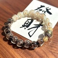 Chuyển Hạt Dạ Quang Lá Vàng Vòng Tay Thủy Tinh Sáu Xương Châm Ngôn Sự Nghiệp May Mắn Đền Thích Hợp Vòng Tay May Mắn20250211
