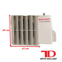 Chuyển hướng gió bằng sắt hoặc nhựa cao cấp, mặt nạ dành cho cục nóng điều hoà - Nhựa cao cấp 63 x 60