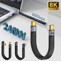 Chuyên Nghiệp 8K 60HZ 40Gbps USB4.0 Cáp Sạc Nhanh Linh Hoạt USB C Sang Loại C Dây Điện Thoại Di Động Laptop PD 240W Cáp Dữ Liệu