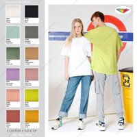 Chuyên Sỉ Áo Thun Tay Lỡ Nam Nữ Màu Trơn x Vải Cotton Cao Cấp (Japan) | Unisex Oversized-fit Tshirt STVR VN ་