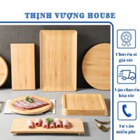 [Chuyên sỉ] Khay gỗ 100% nhựa Melamine vân sáng đựng đồ ăn nhà hàng sang trọng, decor chụp ảnh
