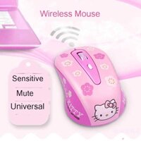 Chyi Chuột Không Dây Hello Kitty Dễ Thương 2.4G Chuột Quang USB 1600DPI Cho Văn Phòng PC Laptop