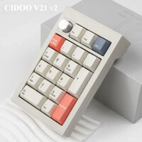 Cidoo V21 v2 Nhôm Bàn Phím Số Không Dây 3 Chế Độ Bàn Phím Cơ Số VIA Có Thể Lập Trình Đệm RGB Cho Laptop Mac Win Văn Phòng