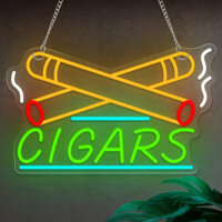 Cigars xì gà [40 * 25cm] Dấu hiệu Neon USB, Dấu hiệu Neon LED Giáng sinh để trang trí tường, Dấu hiệu đèn Neon Acrylic Giáng sinh Trang trí phòng ngủ cho thanh thiếu niên