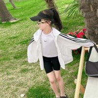 [Ciki Baby] Quần Áo Chống Nắng Bé Gái Mùa Hè Phong Cách Mới Mỏng Phong Cách Chống Tia Cực Tím Vừa Lớn Trẻ Em Chống Nắng Áo Khoác Chống Nắng