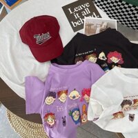 [Cikibaby] Áo thun bé gái Mùa hè Phong cách phương Tây Phong cách mới Quần áo mùa hè bé trai 1-3 tuổi Quần áo ngắn tay hàng đầu