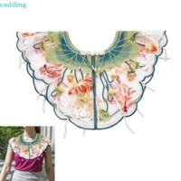 Ciling Có Thể Tháo Rời Cổ Khăn Choàng Yunjian Hoa Khăn Choàng Organza Thêu Cổ Áo Sơ Mi Trang Trí Cổ Áo Aestheti Trung Quốc