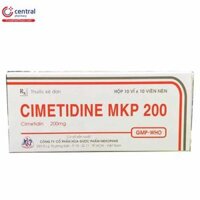 Cimetidin MKP 200mg điều trị loét dạ dày tá tràng, viêm thực quản ăn mòn, trào ngược dạ dày