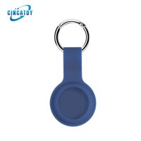 CINCATDY Bao Case Vỏ Bảo Vệ Silicone Keychain cho Apple AirTag - Hàng Nhập Khẩu - Blue