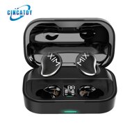 CINCATDY Tai Nghe Bluetooth V5.0 Earbuds Dock Sạc có Led Báo Pin Kép SE-10 - Hàng Nhập Khẩu - Black