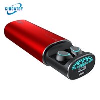 CINCATDY Tai Nghe Bluetooth Earbuds Gaming Headset True Wireless Headphone K-100 - Hàng Chính Hãng - Red