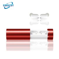 CINCATDY Tai Nghe Bluetooth Earbuds Gaming Headset True Wireless Headphone Dock Sạc có Led Báo Pin Kép K-03 - Red