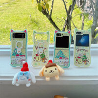 Cinnamoroll Pudding Chó Vỏ Cho OPPO Find N3 FLIP Ốp Lưng Chống Sốc TPU Gấp Vỏ Điện Thoại
