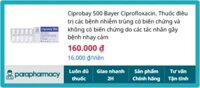 Ciprobay 500 Bayer 1 vỉ x 10 viên – Điều trị nhiễm khuẩn