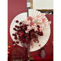 Ciro Quạt Giấy Gấp Cỡ Lớn Trang Trí Tường Phong Cách Trung Hoa Nghệ Thuật