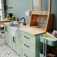[Ciswge] 1: 6 Nhà búp bê Bồn rửa nhà bếp thu nhỏ Chậu rửa rửa vòi nước Phòng tắm Đồ nội thất nhà bếp Mô hình Đồ chơi trang trí DIY Phụ kiện đồ chơi [MỚI]