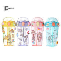 [Ciswge] 430ml Bình nước uống đôi dễ thương dành cho trẻ em Chai nhựa cầm tay [MỚI]