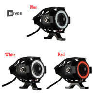 [Ciswge] Đèn pha xe máy phụ trợ LED 125W Universal 1200LM Angel Eyes U7 Đèn pha xe máy Mini Phụ kiện đèn xe đạp [MỚI]
