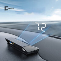 [Ciswge] Đồng hồ tốc độ ô tô màn hình kép HUD ODB Kỹ thuật số Đồng hồ tốc độ lái xe Kính chắn gió Máy chiếu Màn hình hiển thị đầu lên điện áp cho xe tải [MỚI]