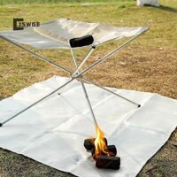 [Ciswge] Thảm cách nhiệt bằng vải chống cháy cắm trại dã ngoại Thảm cách nhiệt nướng ngoài trời chống cháy nhiệt độ cao Thảm sợi thủy tinh [MỚI]