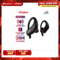 [Citibank Giảm 100K Cho Đơn 500K - Áp Dụng HCM & HN] Tai Nghe Không Dây Bluetooth 5.0 VIVAN Sport X Kiểu Dáng Thể Thao Chống Nước IPX5 Cảm Ứng Thông Minh Thời lượng Pin Dài Playtime Đến 25H BẢO HÀNH CHÍNH HÃNG 1 ĐỔI 1