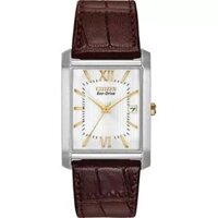 Citizen BM678902A Men's Eco-Drive Brown Leather Strap Watch, 35mm