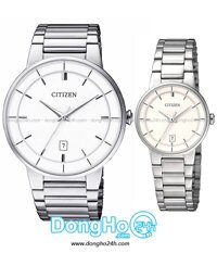 Citizen Cặp (BI5010-59A - EU6010-53A) Quartz (Dùng Pin) Dây Kim Loại - Chính Hãng