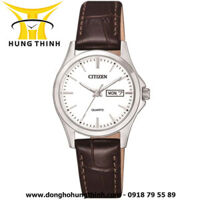 CITIZEN DÂY DA NỮ 3 KIM EQ0591-21A