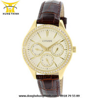CITIZEN DÂY DA NỮ 6 KIM ED8162-03P
