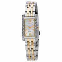 Citizen Silhouette Crystal Mặt Chữ Nhật Viền Đính Đá Dây Kim Loại EX1474-51D