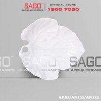 CK AK82/AK102/AK122 - Dĩa Lá Sứ Ck | Trắng Trơn , Tùy Chọn kích Thước
