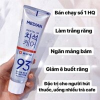 ck Combo 3 tuýp Kem đánh răng 120g Median 93% - Màu trắng - Mico House