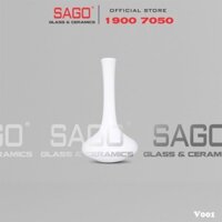 CK V001 - Bình Hoa Nhỏ Sứ Ck 13cm | Trắng Trơn