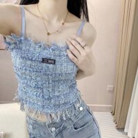 Classic Style Style Pure Tassel Vest Inner Match Women's Outer Wear Beauty Back Sling New Design Top with Chest Pad for Hot Girls MYPC