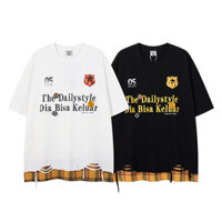 Classic THỜI TRANG BALY STYIE Nam Nữ Cotton Tay Ngắn Váy Kẻ Sọc Áo Thun Unisex Áo