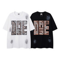 Classic THỜI TRANG BALY STYIE Nam Nữ Cotton Tay Ngắn Màu Bảng Chữ Cái Họa Tiết Áo Thun Unisex Áo