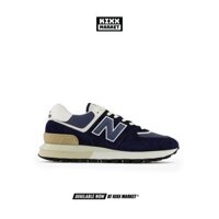 （Classical）Giày Thể Thao Nam Nữ _New_Balance 574 Legacy Navy White Gold