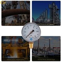 Cle 1 4 NPT Đồng hồ đo áp suất thủy lực không khí 0-10 thanh Áp kế gắn dưới cùng cho dụng cụ quay số dầu không khí nước