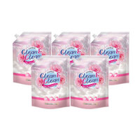 Clean & Clean - Combo 5 túi nước giặt xả 3.2L hương phấn hồng - Tặng 2 gói tẩy lồng giặt Smilemom + 1 túi nước giặt 3.2L
