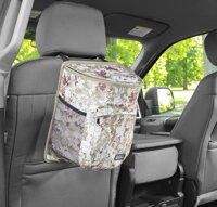 Clean Ridez Car Garbage Can w/Ez Flip Lid & Leakproof Removable Liner - Auto Trash Bag & Car Cooler with Bottle Holders and Extra Storage Pocket (D...