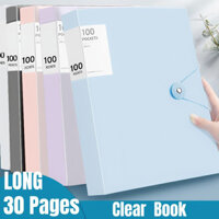 Clear Book Thư mục tập tin nhiều lớp dài Kiểm tra lưu trữ trong suốt Đồ dùng học tập 30 trang