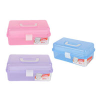 Clear Plastic Craft Makeup Organizer Jewelry Storage Compartment Tools Box Case