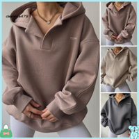 Clearance479 Áo Khoác Màu Trơn Áo Dài Tay Top Thời Trang Cổ Chữ V Cho Nữ Áo Chui Đầu Màu Trơn Hợp Thời Trang Cho Dạo Phố Thường Ngày Thu Đông Thời Trang