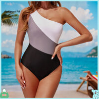 Clearance479 Đồ bơi đi biển Đồ bơi một vai Đồ bơi một vai sành điệu với tấm lót có thể tháo rời cho kỳ nghỉ đi biển Đồ bơi Monokini hợp thời trang cho người đẹp Đông Nam Á