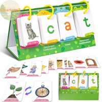 Clearlove Kids CVC Words Flashcards Phonics Flip Chart Word Builder Sight Words Hoạt động Công cụ học tập Âm ngữ Trị liệu Giáo dục đặc biệt VN