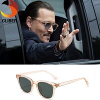 CLIBER 1 Chiếc Kính Râm Tròn Phong Cách Johnny Depp Thời Trang Mới Mắt Kính Màu Trong Suốt Kính Râm Trưng Bày Tiệc Tùng Thiết Kế Thương Hiệu