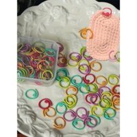 Clip đánh dấu kim loại sơn màu phong cách Ins, dụng cụ đan DIY, clip đánh dấu móc, khăn len, mở xoắn